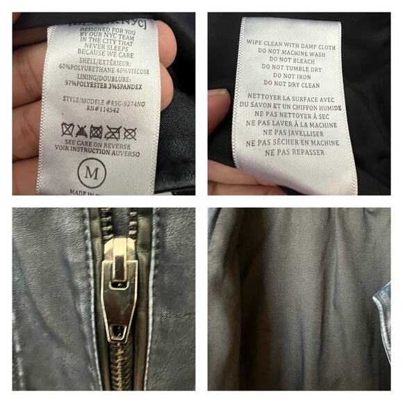 BLANKNYC Moto Faux Leather Distressed Jacket Size M - Picture 5 of 5